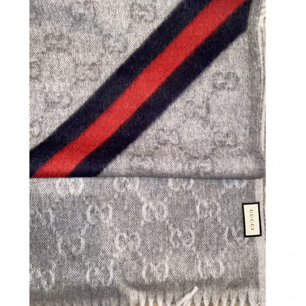 NEW Gucci authentic wool scarf unisex 570603 3G200 37 x 190 cm new with tag - Picture 9 of 12